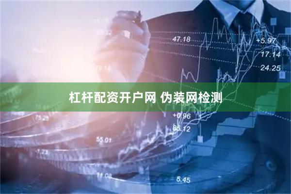 杠杆配资开户网 伪装网检测