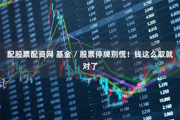 配股票配资网 基金 / 股票停牌别慌！钱这么取就对了
