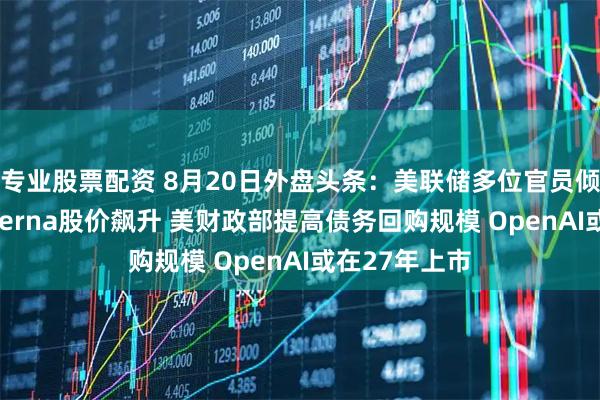 专业股票配资 8月20日外盘头条：美联储多位官员倾向加息 Moderna股价飙升 美财政部提高债务回购规模 OpenAI或在27年上市